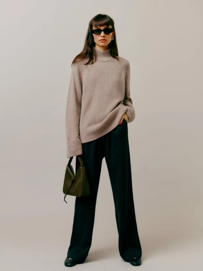 Reformation Sweaters Garrett Cashmere Oversized Turtleneck Oatmeal 8211 Women Reformation Sweaters Garrett Cashmere Oversized Turtleneck Oatmeal 8211 Women