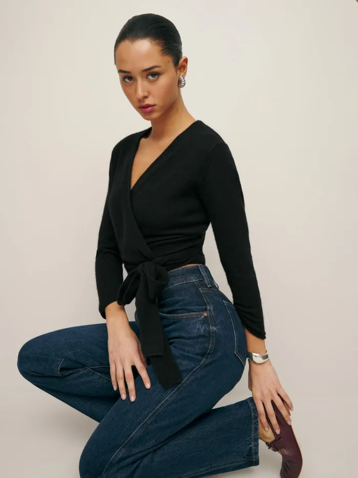 Reformation Sweaters Relaxed Cashmere Wrap Black 8211 Women Reformation Sweaters Relaxed Cashmere Wrap Black 8211 Women
