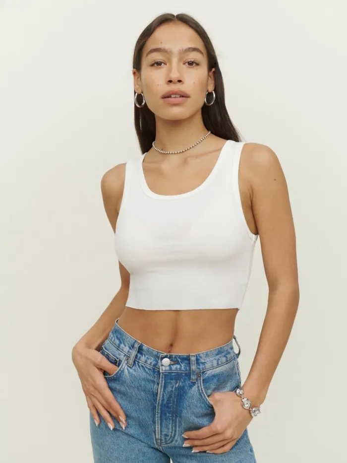 Reformation Tops Adel Tank White 8211 Women