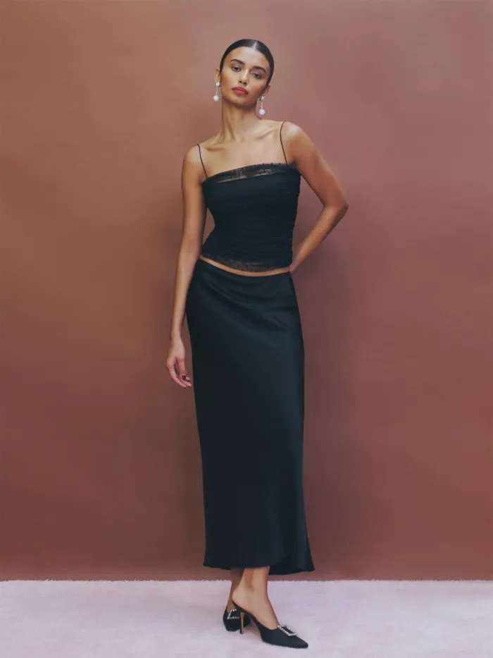 Reformation Tops Amber Top Black 8211 Women Reformation Tops Amber Top Black 8211 Women
