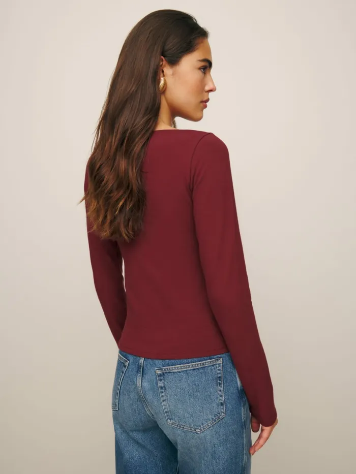 Reformation Tops Graham Knit Top Chianti 8211 Women