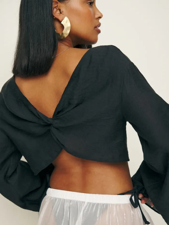 Reformation Tops Keegan Top Black 8211 Women Reformation Tops Keegan Top Black 8211 Women