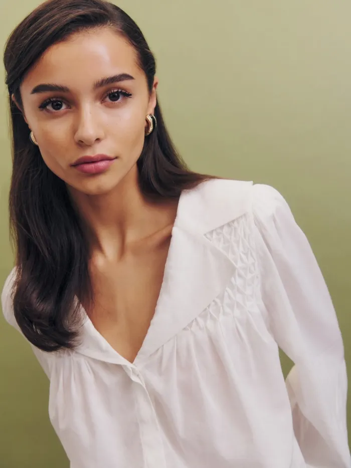 Reformation Tops Libbey Top White 8211 Women