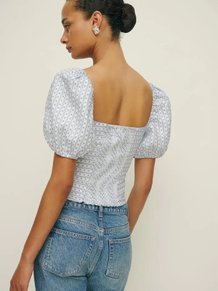 Reformation Tops Marella Linen Top Cindy 8211 Women Reformation Tops Marella Linen Top Cindy 8211 Women