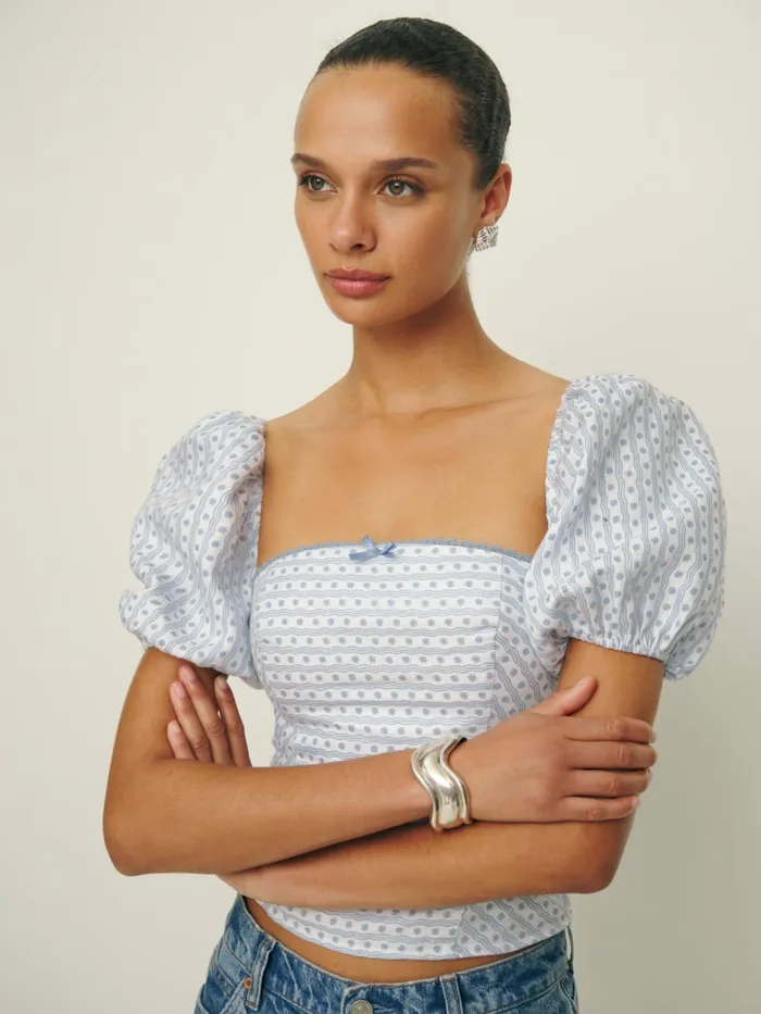 Reformation Tops Marella Linen Top Cindy 8211 Women Reformation Tops Marella Linen Top Cindy 8211 Women
