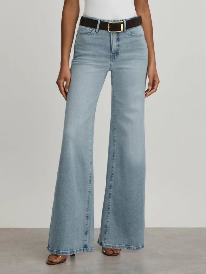 REISS Jeans Women Palazzo Jeans Pale Blue