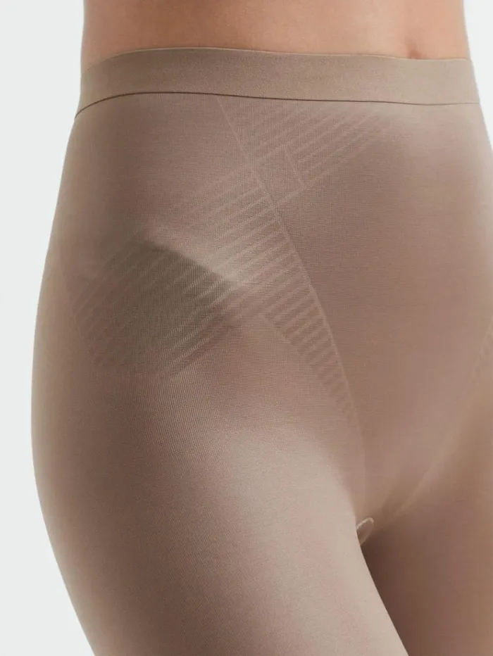 REISS Lingerie Women Spanx Shapewear Firming MidThigh Shorts Cafe Au Lait