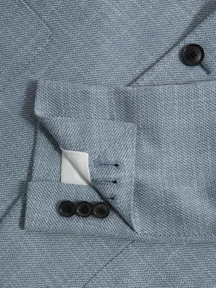 REISS Suits and Tailoring Men Single Breasted Blazer With Cotton Soft Blue