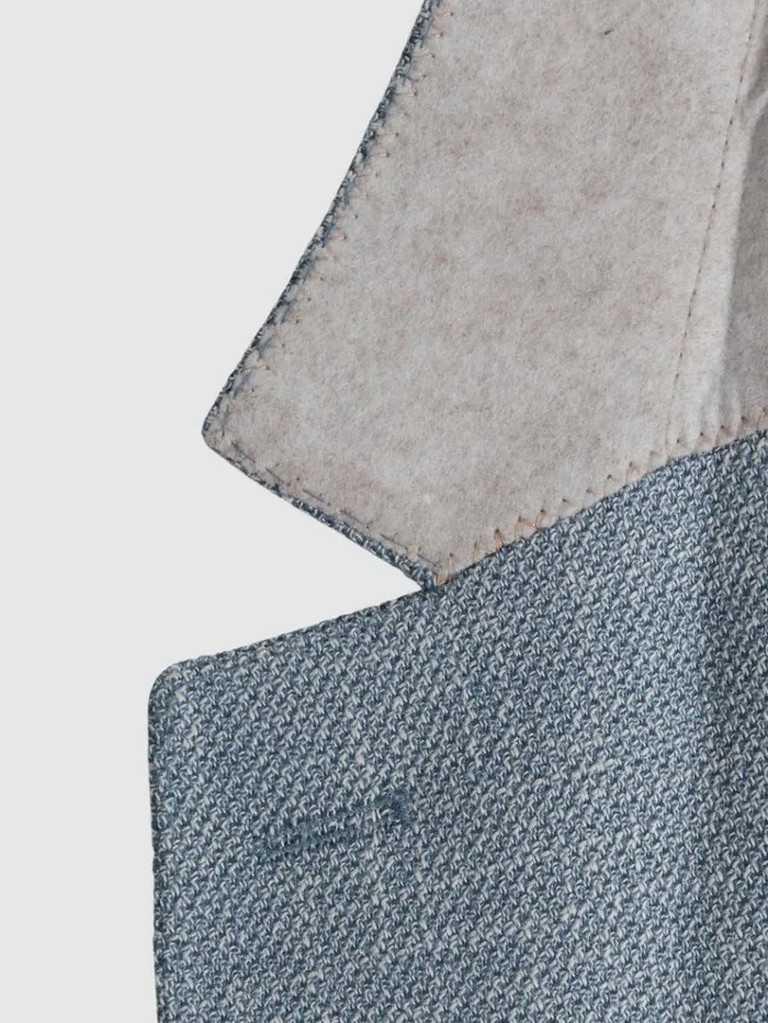 REISS Suits and Tailoring Men Single Breasted Blazer With Cotton Soft Blue