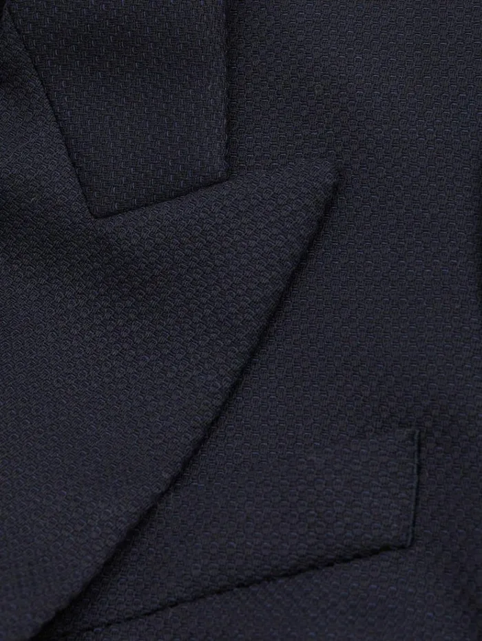 REISS Suits and Tailoring Women Textured Double Breasted Suit Blazer Navy