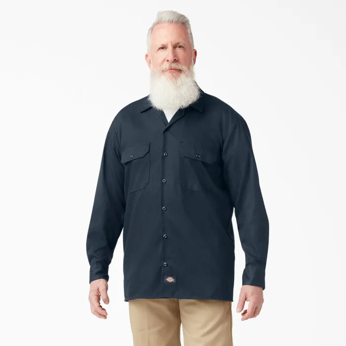 Relaxed Fit Long Sleeve Work Shirt Dark Navy Dark Navy dn Men Dickies Long Sleeve Work Shirts Relaxed Fit Long Sleeve Work Shirt Dark Navy Dark Navy dn Men Dickies Long Sleeve Work Shirts