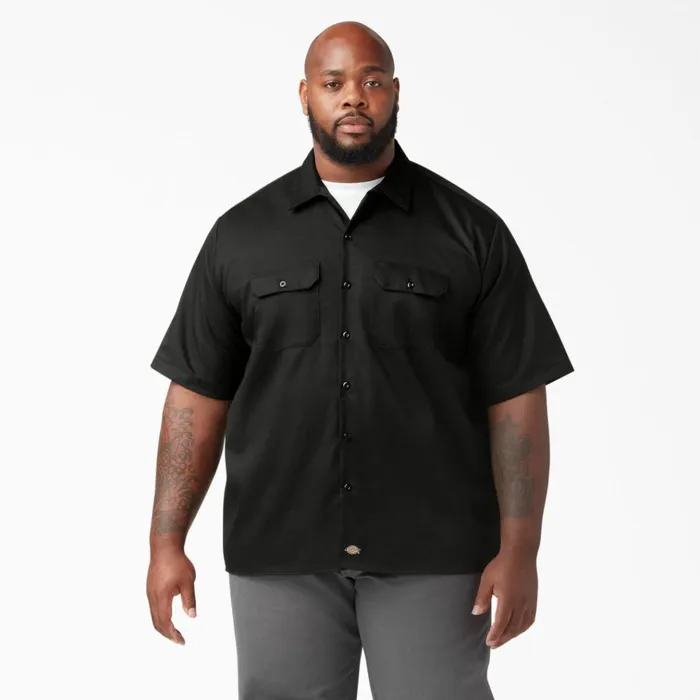 Relaxed Fit Short Sleeve Work Shirt Black Black bk Men Dickies Work Shirts Relaxed Fit Short Sleeve Work Shirt Black Black bk Men Dickies Work Shirts
