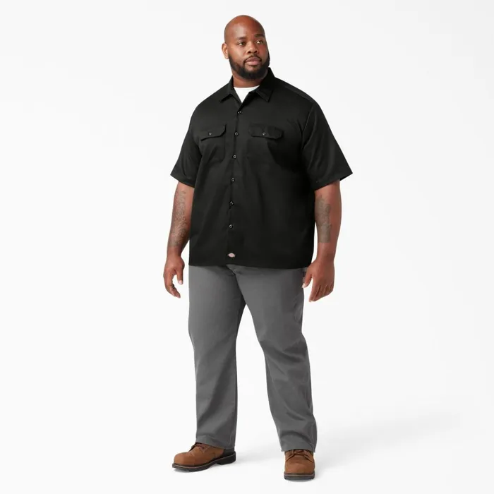 Relaxed Fit Short Sleeve Work Shirt Black Black bk Men Dickies Work Shirts Relaxed Fit Short Sleeve Work Shirt Black Black bk Men Dickies Work Shirts