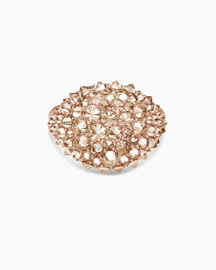 Reverse Set Pav Pinky Ring In 18K Rose Gold With Diamonds 14mm Women David Yurman Pinky Reverse Set Pav Pinky Ring In 18K Rose Gold With Diamonds 14mm Women David Yurman Pinky