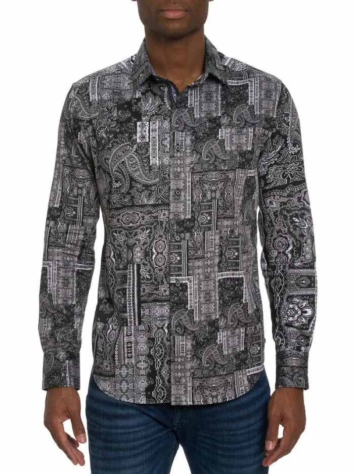 Robert Graham Button Down Shirts Men Locarno Long Sleeve Button Down Shirt Black Robert Graham Button Down Shirts Men Locarno Long Sleeve Button Down Shirt Black