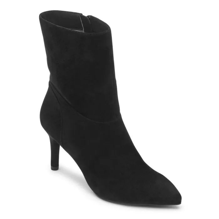 Rockport Boots and Booties Women Chalina Boot Black Kid Suede