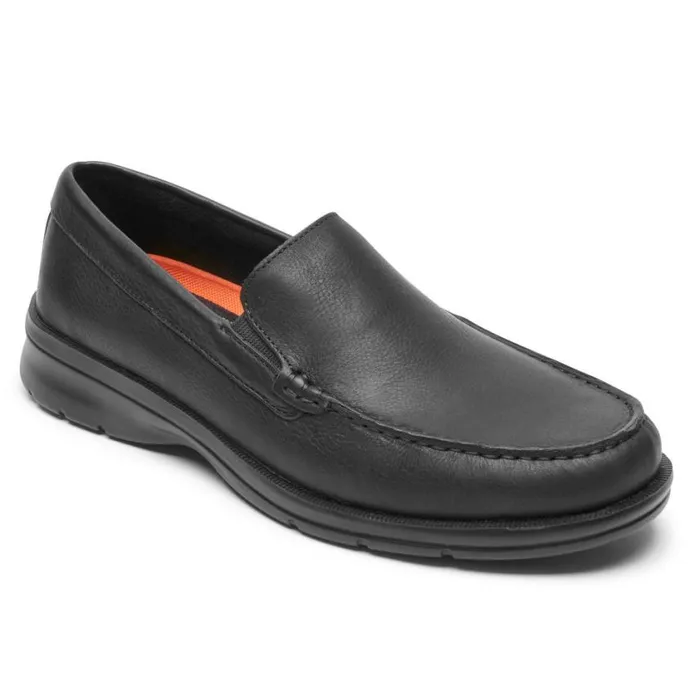 Rockport Loafers and SlipOns Men Palmer Venetian Loafer Black Tumbled