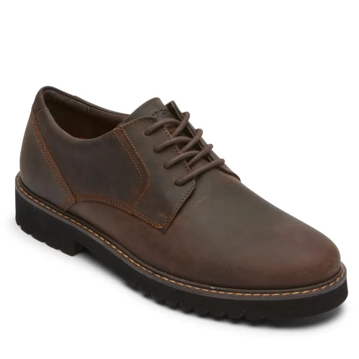 Rockport Oxfords and LaceUps Men Maverick Plain Toe Oxford Dark Brown Leather