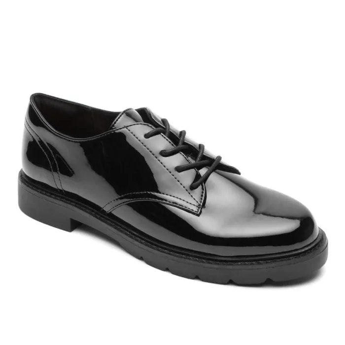 Rockport Shoes Women Kacey Oxford Black Patent Synthetic