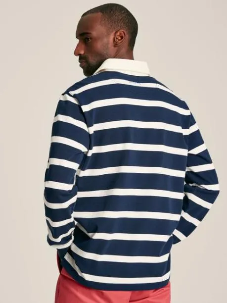 Rugby Shirts Men Joules NavyWhite Striped Rugby Shirt