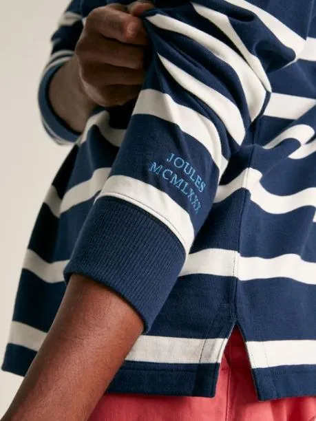 Rugby Shirts Men Joules NavyWhite Striped Rugby Shirt