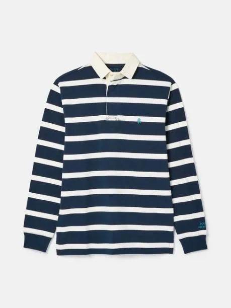 Rugby Shirts Men Joules NavyWhite Striped Rugby Shirt