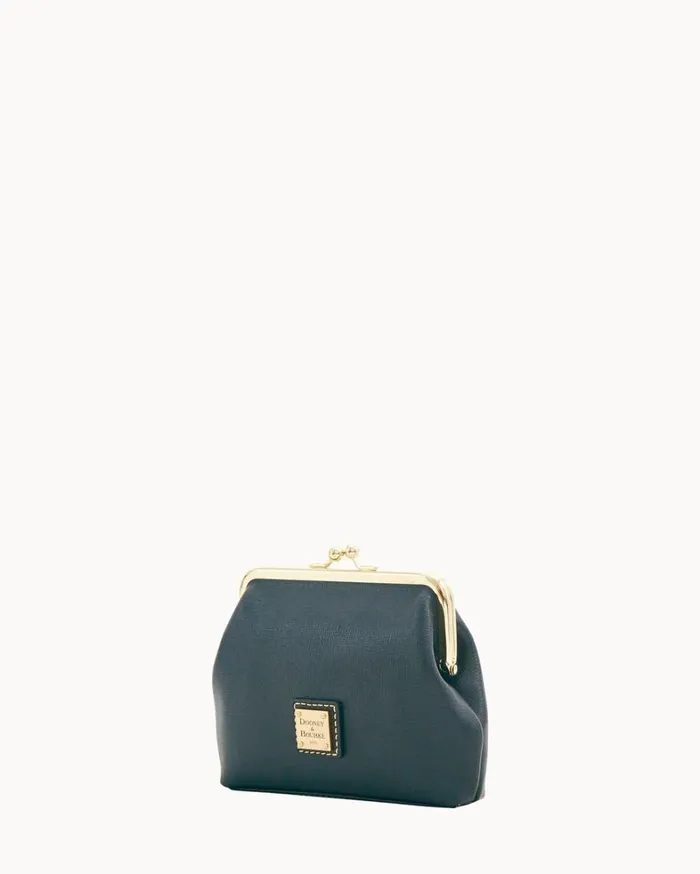 Saffiano Large Framed Purse Black Women Dooney and Bourke Wallets Saffiano Large Framed Purse Black Women Dooney and Bourke Wallets