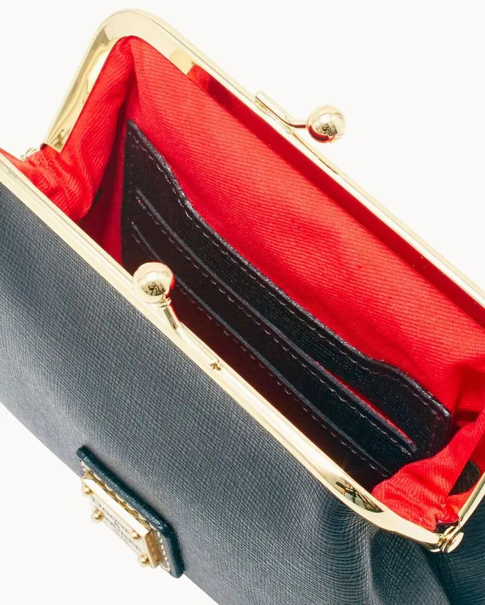 Saffiano Large Framed Purse Black Women Dooney and Bourke Wallets Saffiano Large Framed Purse Black Women Dooney and Bourke Wallets