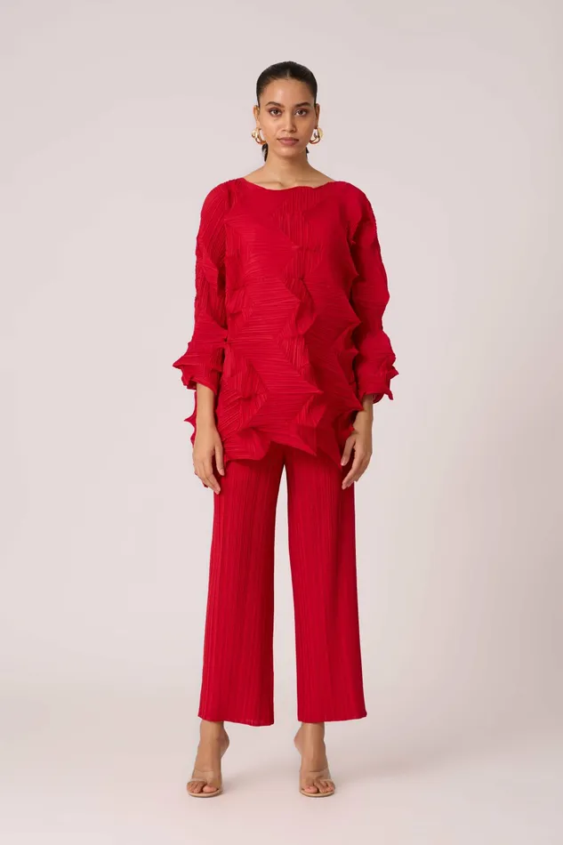 Scarlet Sage CoOrd Sets Mona Set 8211 Red 8211 Women