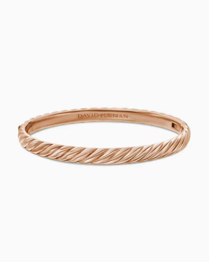 Sculpted Cable Bangle Bracelet In 18K Rose Gold 62mm Women David Yurman Bangle Sculpted Cable Bangle Bracelet In 18K Rose Gold 62mm Women David Yurman Bangle