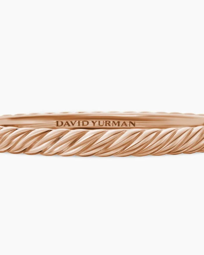 Sculpted Cable Bangle Bracelet In 18K Rose Gold 62mm Women David Yurman Bangle Sculpted Cable Bangle Bracelet In 18K Rose Gold 62mm Women David Yurman Bangle