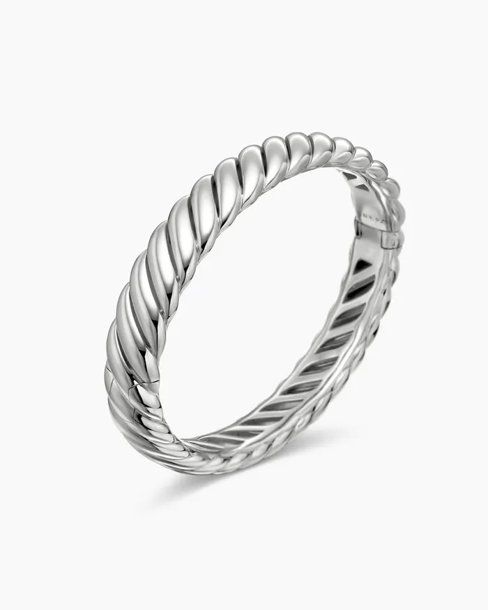 Sculpted Cable Bracelet In Sterling Silver 10mm Women David Yurman Bangle Sculpted Cable Bracelet In Sterling Silver 10mm Women David Yurman Bangle