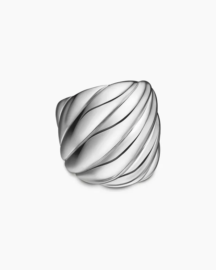 Sculpted Cable Ring In Sterling Silver 21mm Women David Yurman Statement