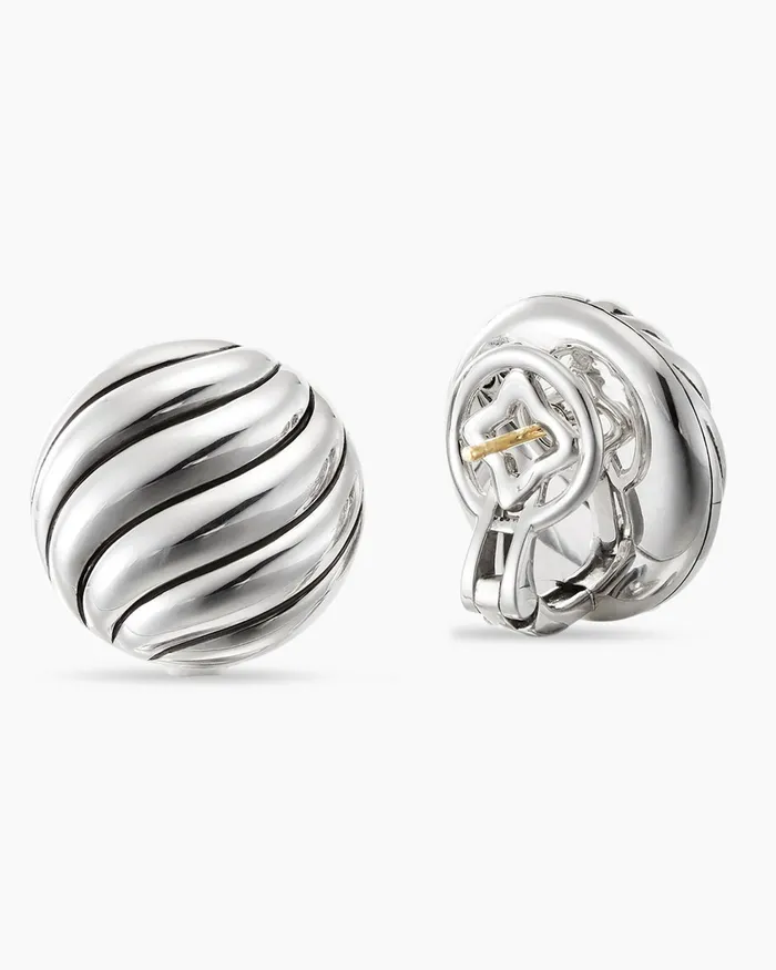 Sculpted Cable Stud Earrings In Sterling Silver 20mm Women David Yurman Stud Sculpted Cable Stud Earrings In Sterling Silver 20mm Women David Yurman Stud