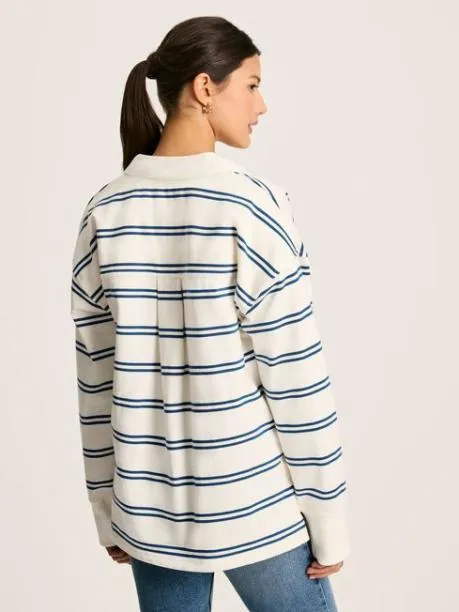 Shirts and Blouses Women Joules CreamNavy Cotton Deck Shirt Shirts and Blouses Women Joules CreamNavy Cotton Deck Shirt