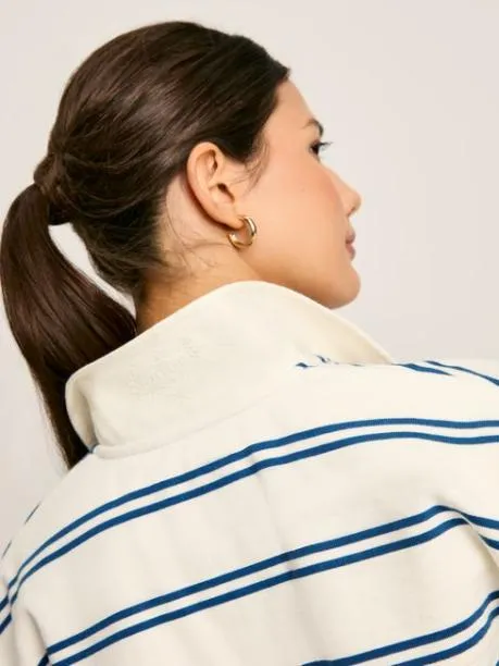 Shirts and Blouses Women Joules CreamNavy Cotton Deck Shirt Shirts and Blouses Women Joules CreamNavy Cotton Deck Shirt
