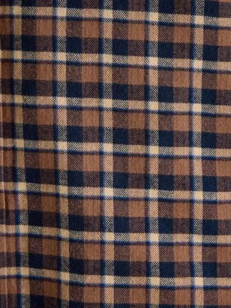 Shirts Men Joules Brown and Navy Soft Brushed Cotton Check Shirt