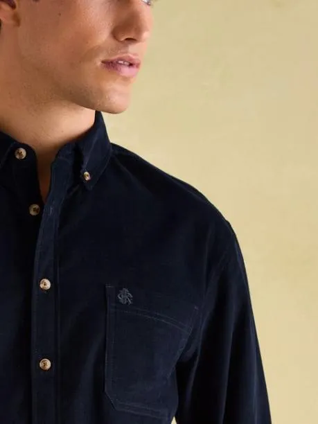 Shirts Men Joules Navy Blue Corduroy Shirt