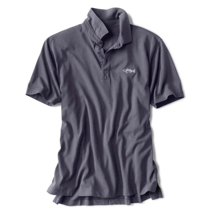 Shirts Men Orvis Anglers Polo Washed Navy