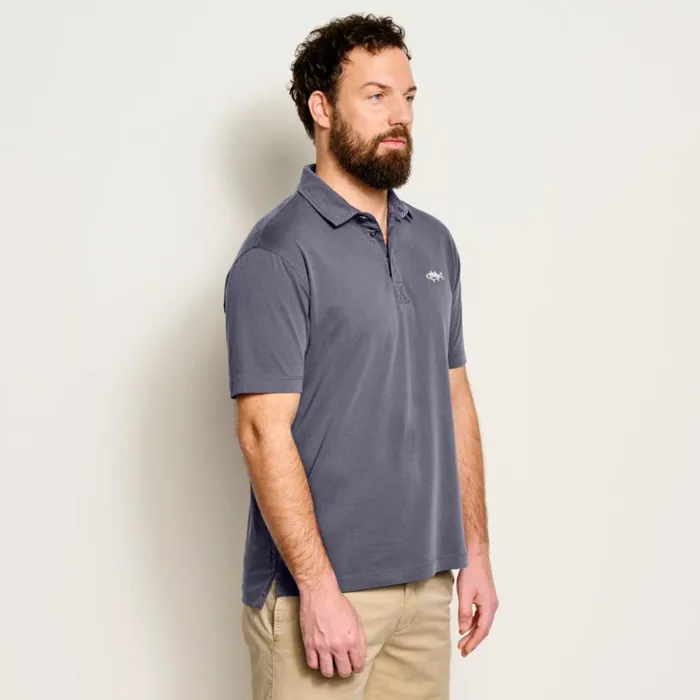 Shirts Men Orvis Anglers Polo Washed Navy