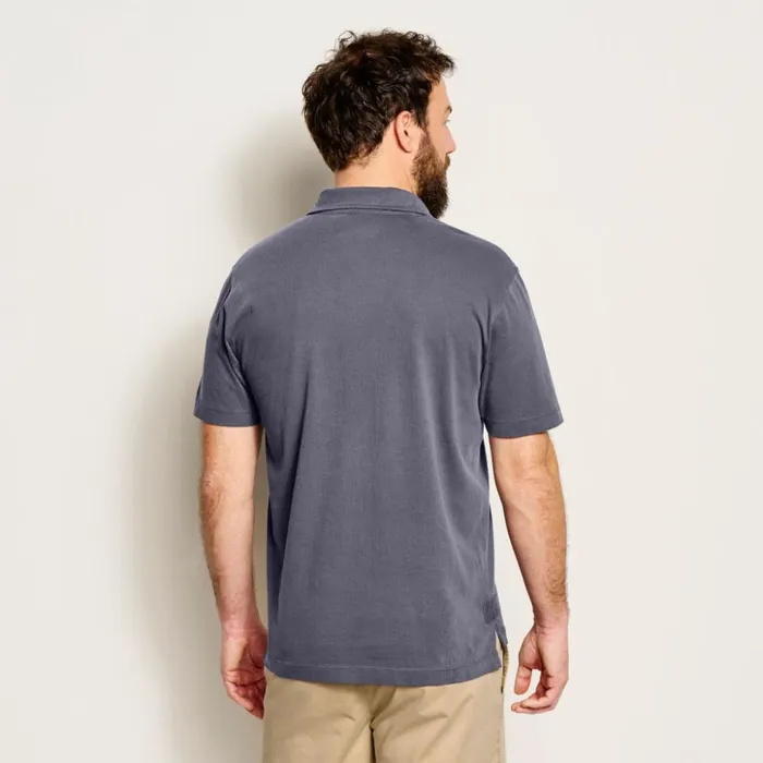 Shirts Men Orvis Anglers Polo Washed Navy