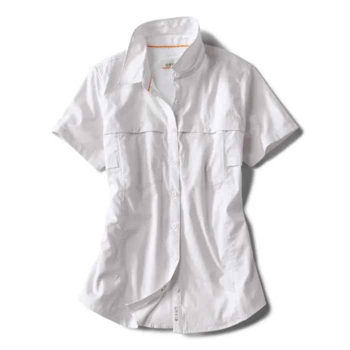 Shirts Women Orvis Womens ShortSleeved Open Air Caster White