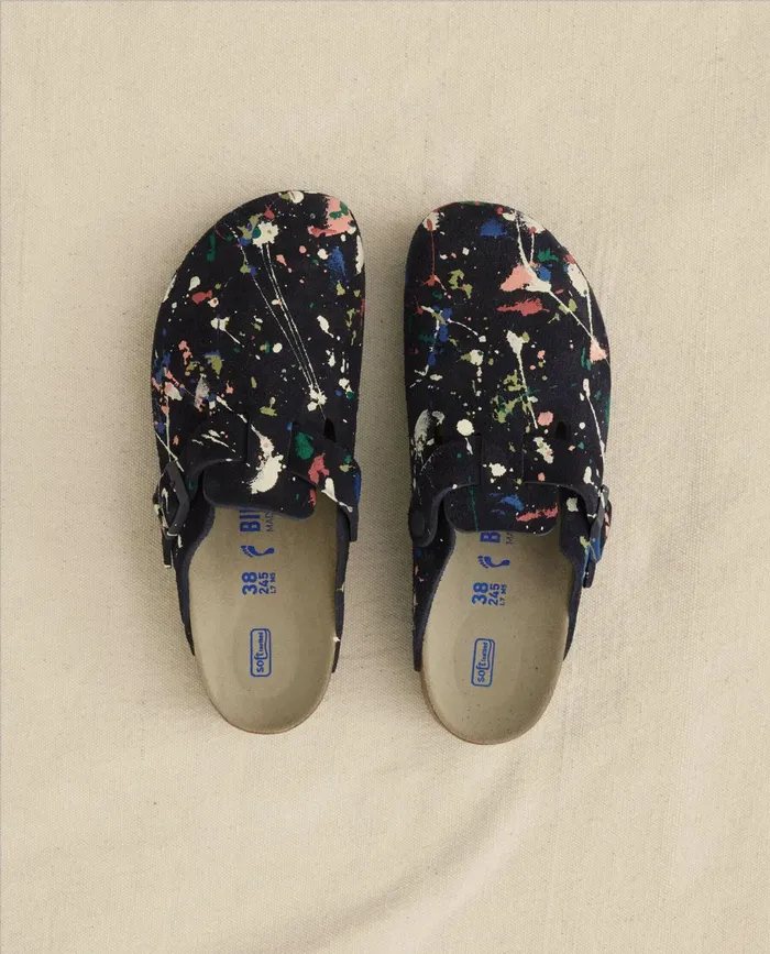 Shoes Women The Great Boston Midnight Birkenstock With Paint Midnight Blue With Bright M Shoes Women The Great Boston Midnight Birkenstock With Paint Midnight Blue With Bright M