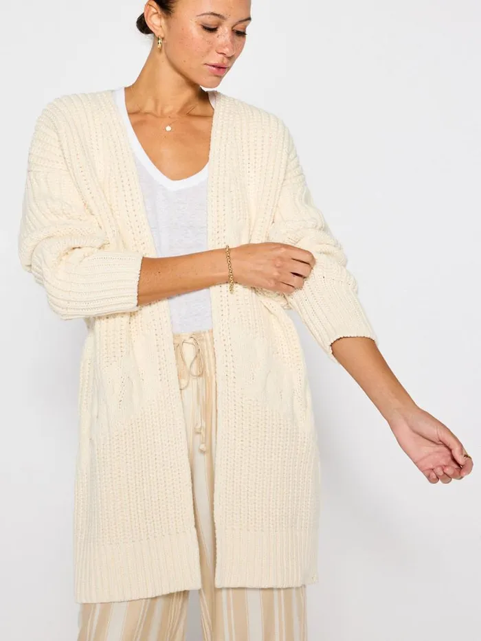 Shop Brochu Walker Cardigans The Holden Handknit Cardigan Creme