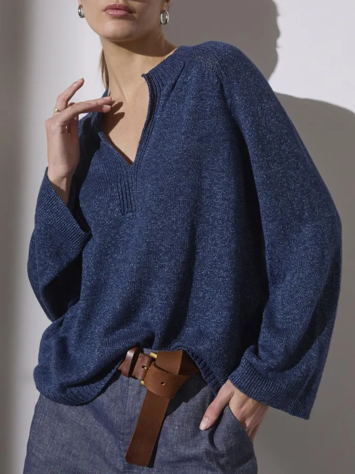 Shop Brochu Walker Sweaters The Riley Sweater Indigo Marl