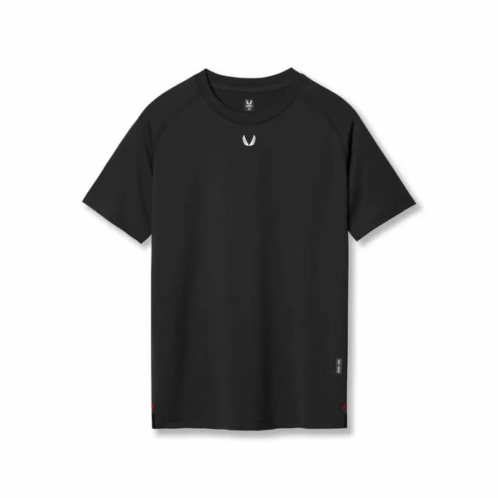 Short Sleeves Men ASRV 3DLite 20 Lycra Fitted Tee Black 034otwr Block034
