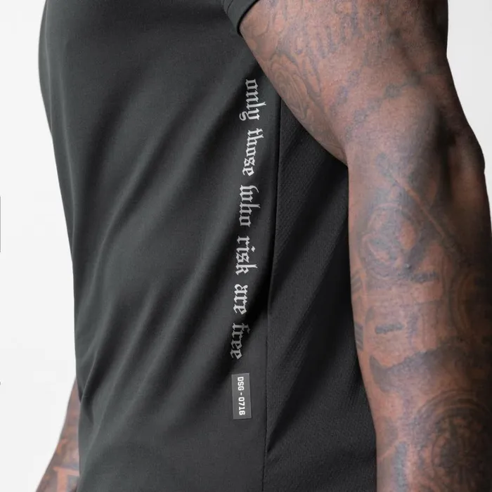 Short Sleeves Men ASRV Core Mesh Established Tee Black