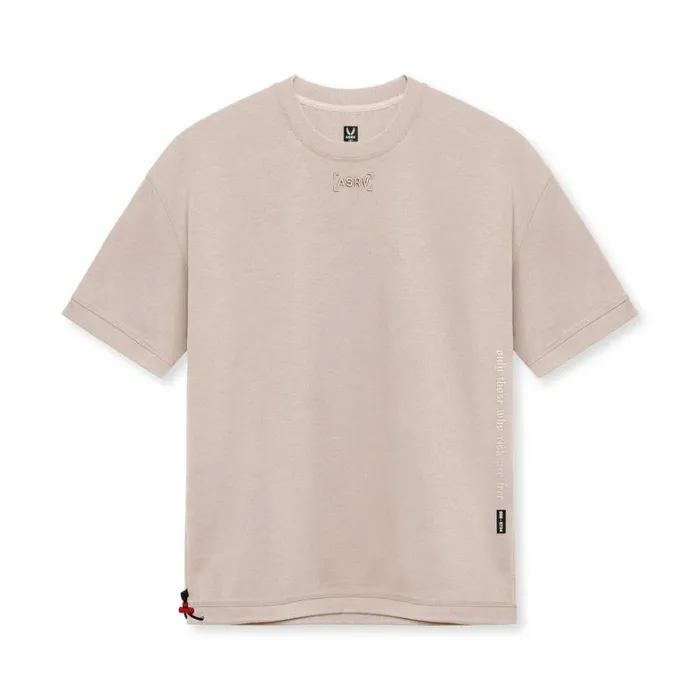 Short Sleeves Men ASRV CottonPlus Heavyweight Oversized Cinch Tee Chai