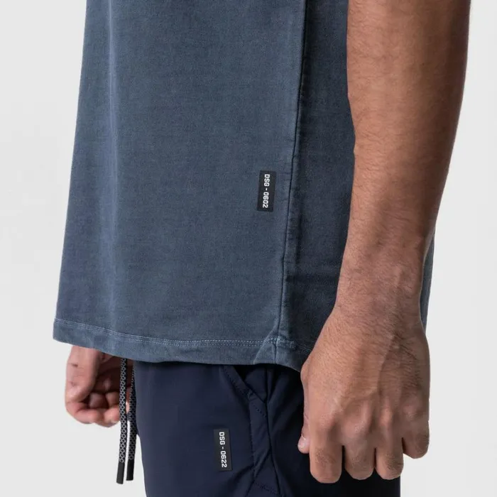 Short Sleeves Men ASRV Stone Washed Oversized Tee Faded Navy