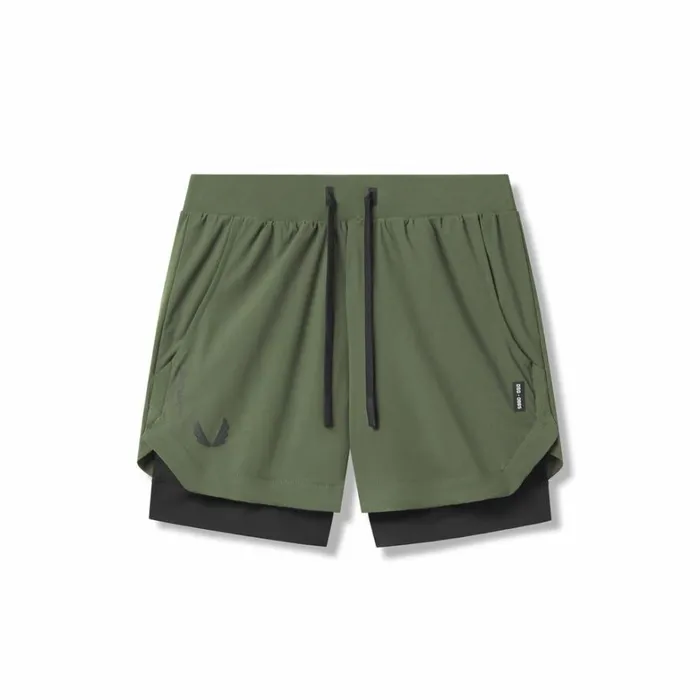 Shorts Men ASRV TetraLite 5034 Liner Short Olive 034wings034black